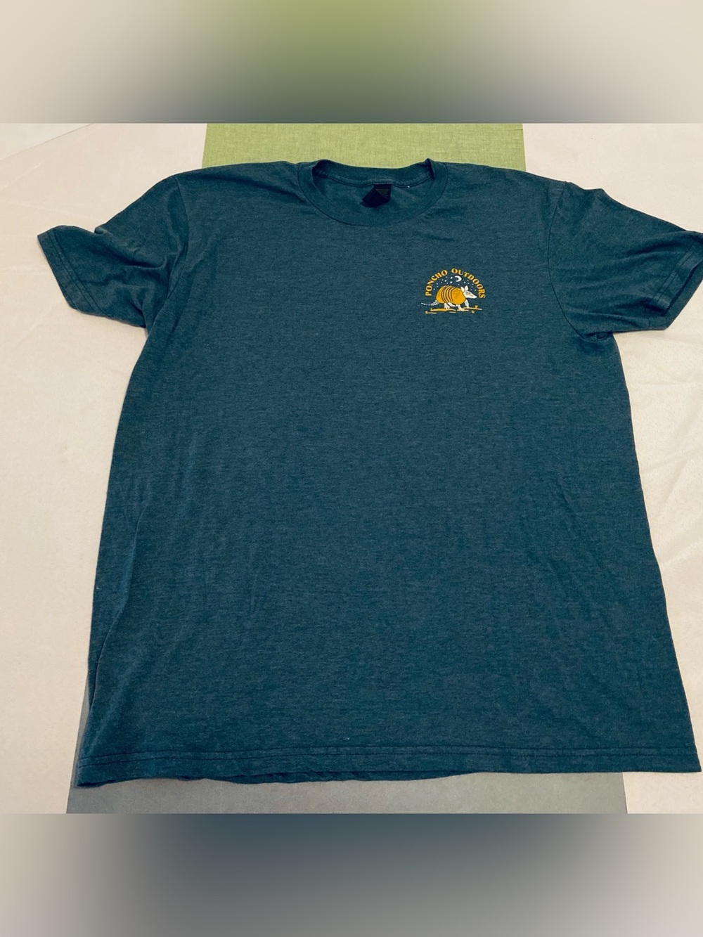NWOT Men's Dark Teal PONCHO OUTDOORS Crewneck T-Shirt, L
